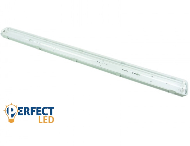 EcoLight 120 cm-es armatúra 2x18 W-os víztiszta fedéllel