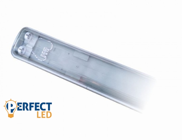 EcoLight 150 cm-es armatúra 2x18 W-os víztiszta fedéllel
