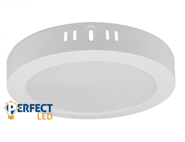 EcoLight 18W-os falon kívüli ledes mennyezetlámpa natúr fehér kör alakú