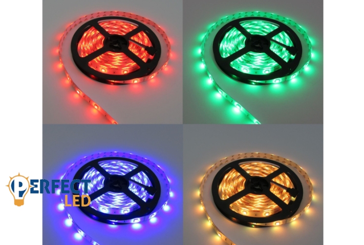 EcoLight 60 Led/méteres 12 V-os beltéri RGB + natúr fehér led szalag 5 m / tekercs