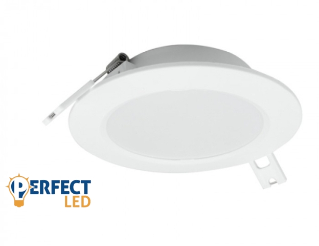 EcoLight 6 W-os süllyesztett natúr fehér kör alakú LED-es mennyezetlámpa