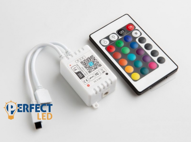 EcoLight Alexa Wi-fi-s RGB vezérlő 24 gombos infrás távirányítóval