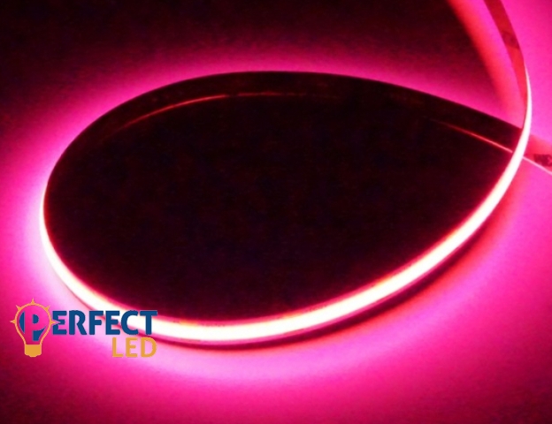 EcoLight COB led szalag pink színben 480 lm/méter 9 W/méter 12 V IP20 5m / tekercs