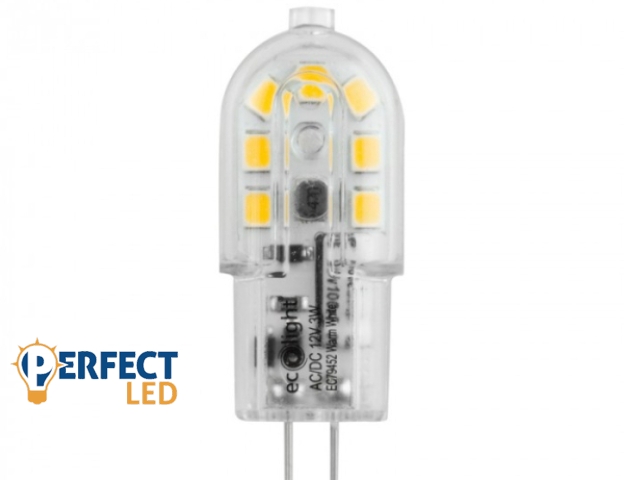 EcoLight G4-es foglalatú 3 W-os SMD LED izzó meleg fehér