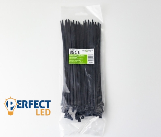 EcoLight Kábelkötegelő OK-36200B 3 6x200 mm fekete 100 db-os kiszerelés