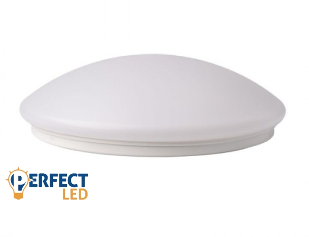 EcoLight LED 12 W-os ø255 mm beépített mozgásérzékelős kerek fehér mennyezeti lámpa