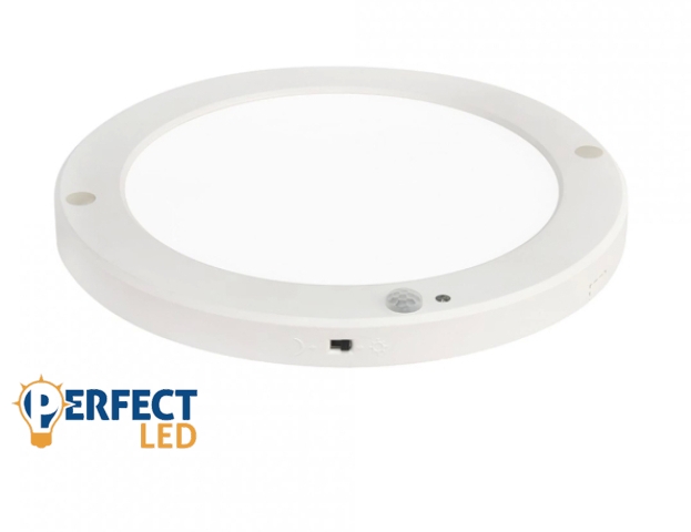 Horoz Martha PRO 18W ø220 mm kerek fehér színű mozgásérzékelős mennyezeti lámpa