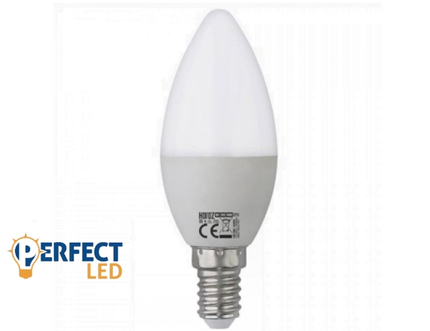Horoz Ultra opál színű E14-es foglalatú 6 W-os LED-es izzó natúr fehér 510 lm