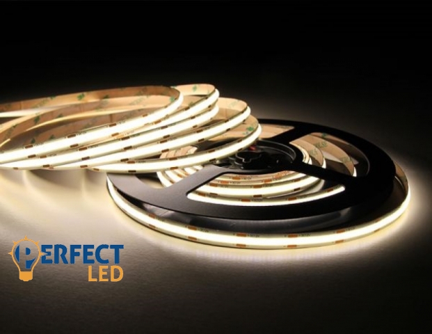 Perfectled Prémium 480 LED/méteres 12 V-os beltéri natúr fehér LED COB szalag 5 m/ tekercs