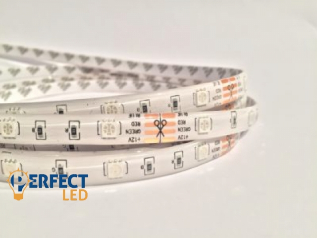 Perfectled ECO 60 LED/méteres 12 V-os vízálló RGB 5050 LED szalag 5m/ tekercs