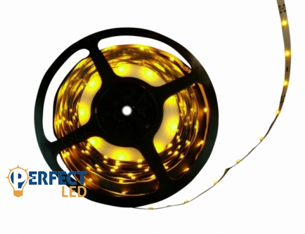 Perfectled Prémium 30 LED/méteres 12 V-os beltéri sárga LED szalag 5 m/ tekercs