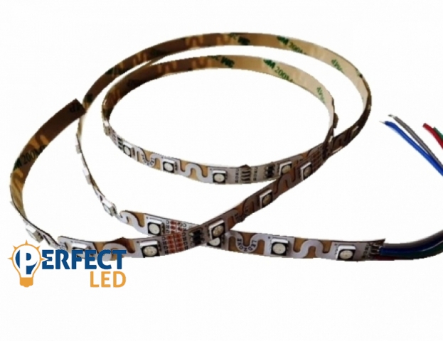 Perfectled Prémium 48 LED/méteres 12 V-os cikk-cakk beltéri RGB LED szalag 5 m/ tekercs