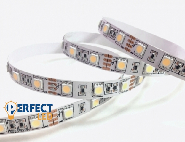Perfectled Prémium 60 LED/méteres 12 V-os beltéri meleg fehér 5050 LED szalag 5 m/ tekercs