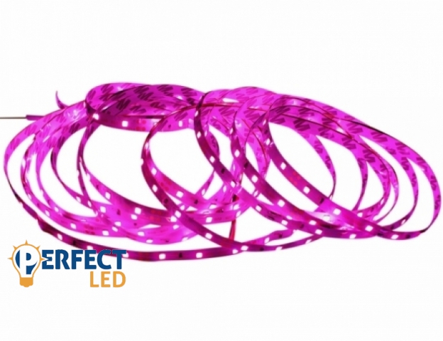 Perfectled Prémium 60 LED/méteres 12 V-os beltéri pink LED szalag 5m / tekercs