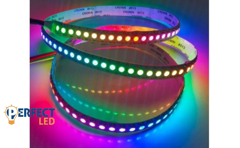 Perfectled Prémium Long 60 LED/méteres 12 V-os digitális vízálló RGB 5050 LED szalag 5m/ tekercs