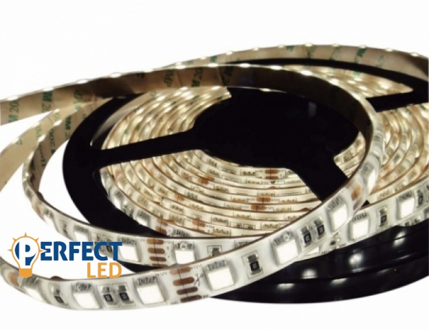 Perfectled Prémium 60 LED/méteres 12 V-os vízálló natúr fehér 5050 LED szalag 5m/ tekercs