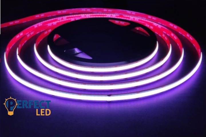 Perfectled Prémium 768 LED/méteres 24 V-os beltéri RGB LED COB szalag 5m / tekercs