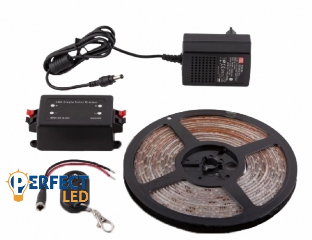 Perfectled Prémium Vízálló hideg fehér 30 LED/méteres LED szalag szett