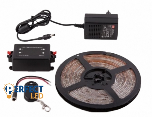 Perfectled Prémium Vízálló meleg fehér 120 LED/méteres LED szalag szett