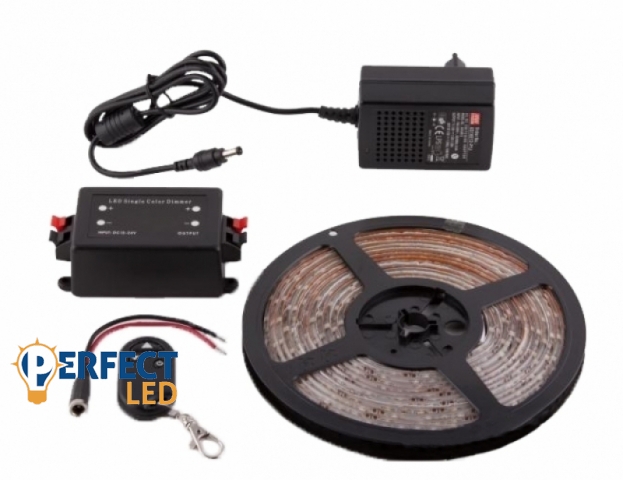 Perfectled Prémium Vízálló meleg fehér 120 LED/méteres LED szalag szett