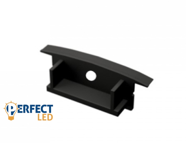 Ledprofiles fekete színű végzáró furattal LP303 aluprofilhoz