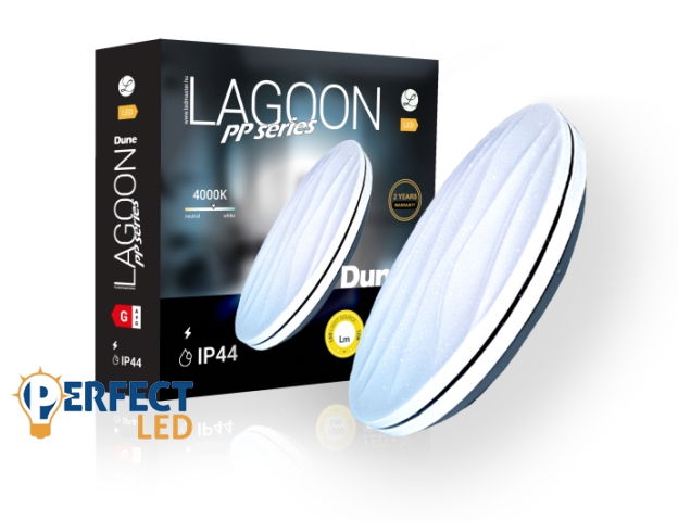 Lagoon PP series Dune 12 W-os ø260 mm kerek natúr fehér mennyezeti lámpa IP44-es védettségű