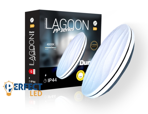 Lagoon PP series Dune 18 W-os ø330 mm kerek natúr fehér mennyezeti lámpa IP44-es védettségű