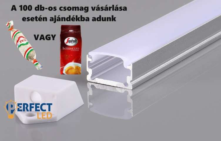 Ledmaster Slim felületre szerelhető aluprofil szett 100 db-os csomag