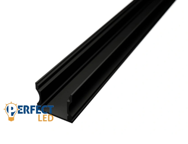 Ledprofiles 2 méteres fekete színű felületre szerelhető aluprofil LP102