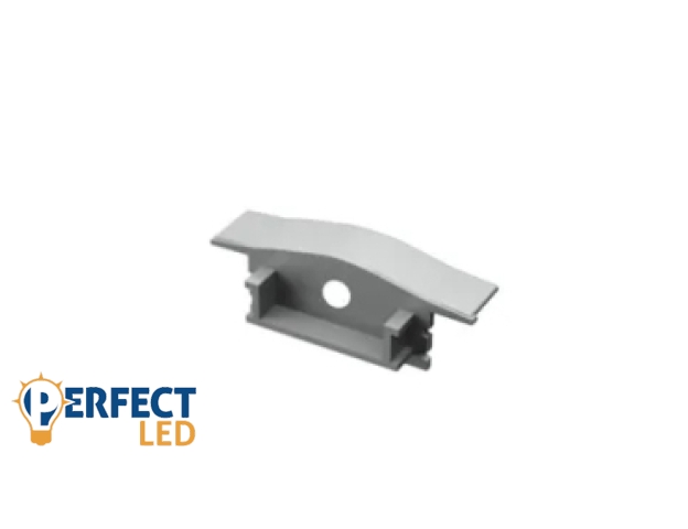 Ledprofiles szürke színű végzáró furattal LP301 aluprofilhoz