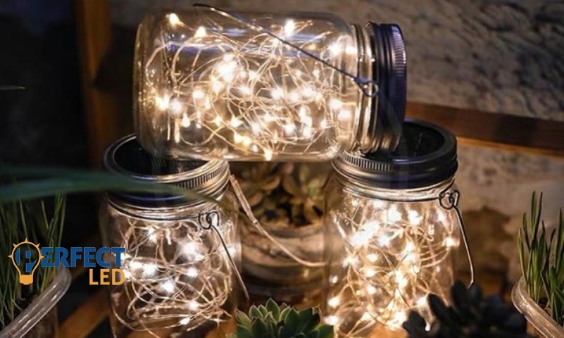 MasterLED Napelemes LED füzér mini befőttesüvegben