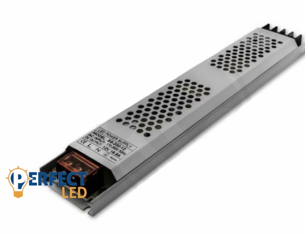MasterLED Flat 200 W-os beltéri tápegység 16.7 Amper 12VDC