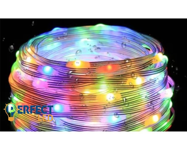 MasterLED 10m-es LED fényfüzér RGB távirányítóval és USB csatlakozóval