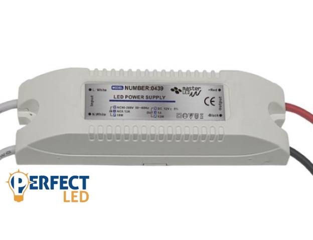 MasterLED 12 W-os beltéri tápegység 1 Amper 12V