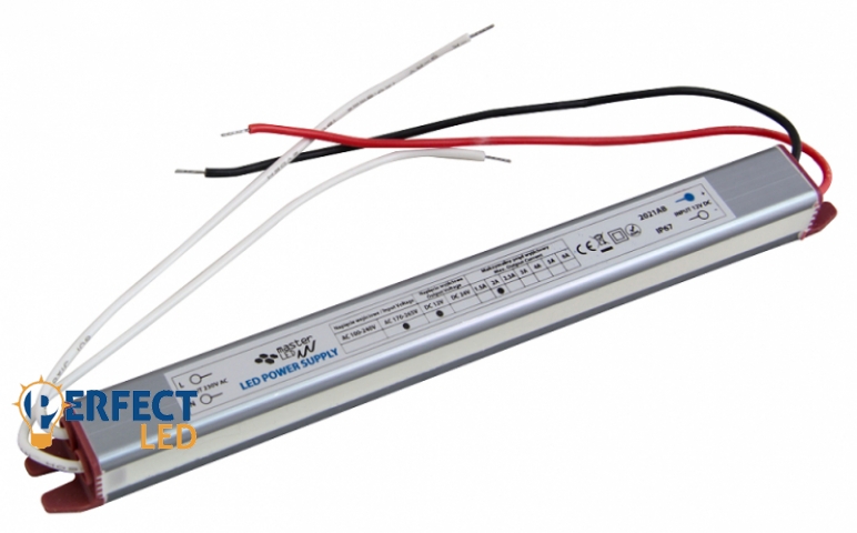 MasterLED 24 W-os Ultra Slim vízálló tápegység 2 Amper 12VDC