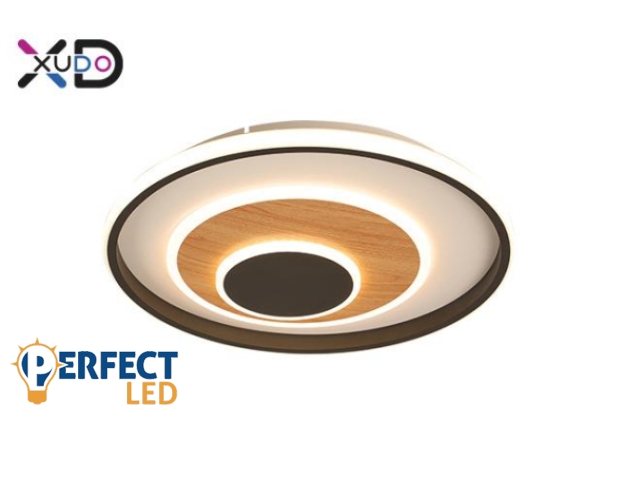 MasterLED XD XUDO 29W ø400 mm tölgy/fekete színű mennyezeti lámpa