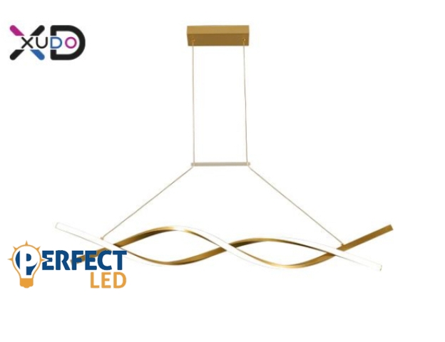 MasterLED XD XUDO 37W-os 120 cm-es arany színű függesztett mennyezeti lámpa
