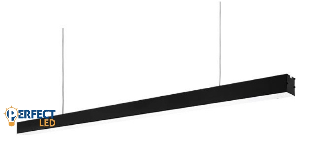 MasterLED 40 W-os 120cm-es IP40-es védettségű fekete függesztett lámpa