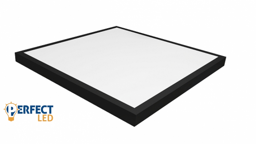 MasterLED 60 W-os szögletes 60x60 cm natúr fehér fekete keretes falon kívüli led panel