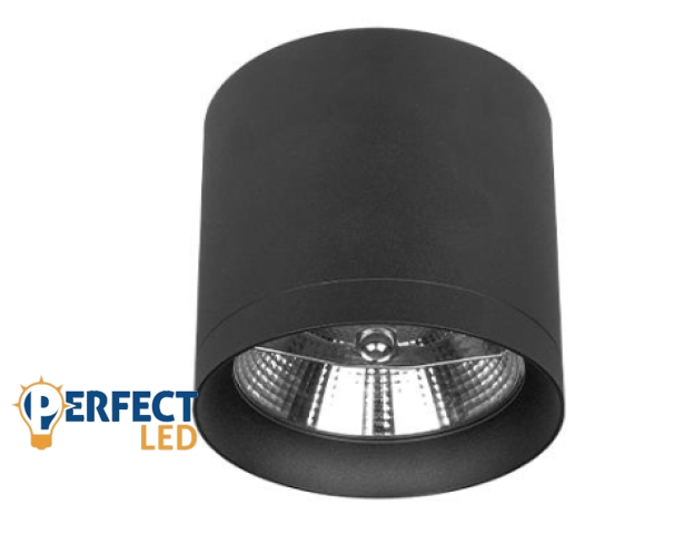 MasterLED AR111 felületre szerelhető lámpatest kerek 110x118 IP20 fekete GU10-es foglalattal