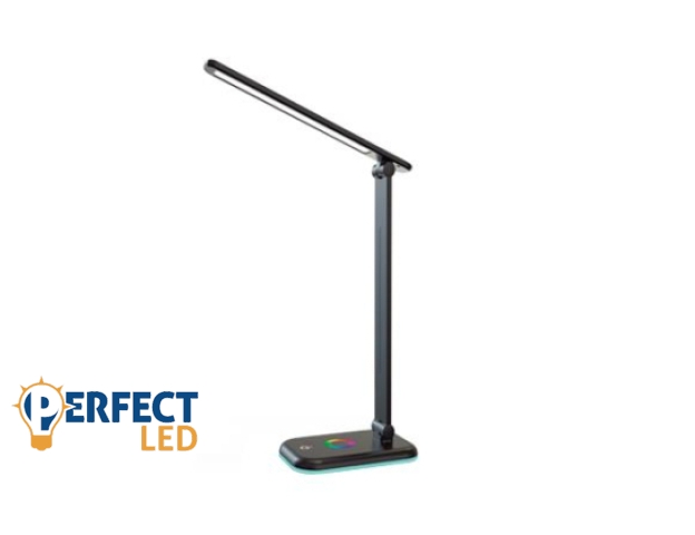 MasterLED Alma 12W-os fekete asztali lámpa RGB + CCT