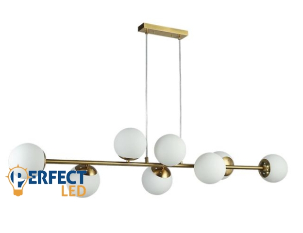 MasterLED Bali 120 cm-es arany színű függesztett mennyezeti lámpa E27-es foglalattal