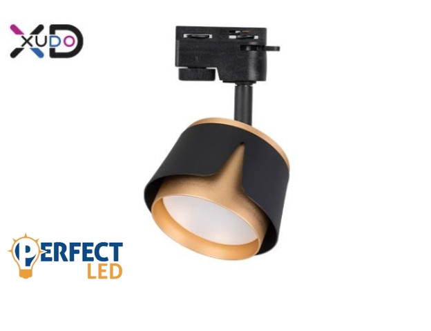 MasterLED Bud fekete/arany 1 fázisú sínre szerehető lámpa keret GX53-as foglalattal