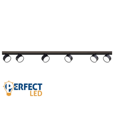 MasterLED Capris mennyezeti lámpa 6 x GX53 fekete