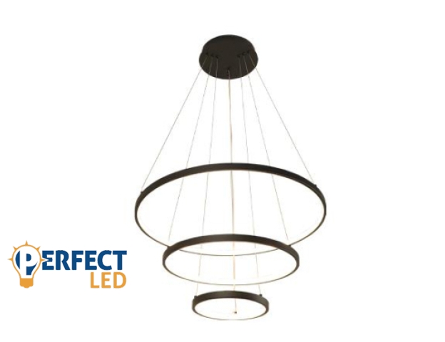 MasterLED Coma LED csillár 20/40/60cm 77W fekete