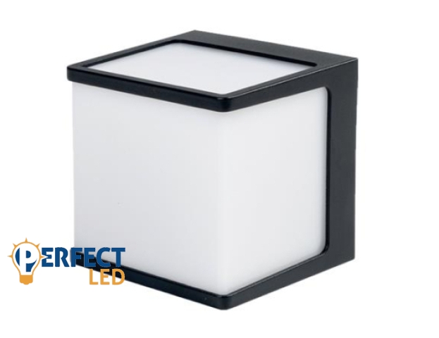 MasterLED Cube-2 fekete oldalfali lámpa GX53-es foglalattal