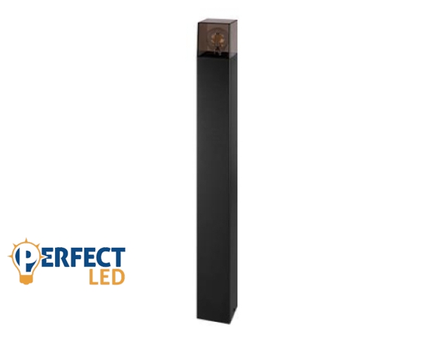 MasterLED Denver kerti 80 cm-es fekete színű szögletes állólámpa E27-es foglalattal