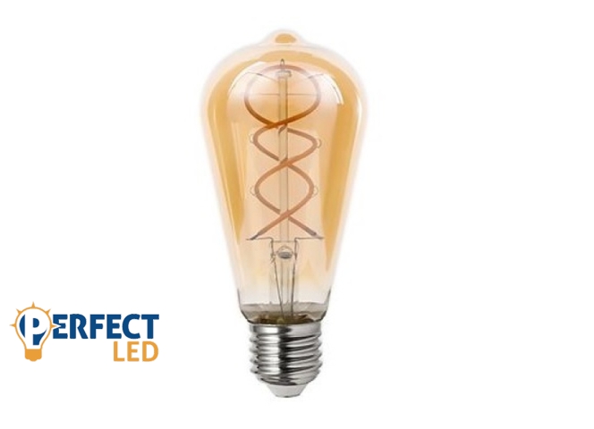 MasterLED Filament Dimm ST64 LED 4W-os meleg fehér E27-es foglalattal