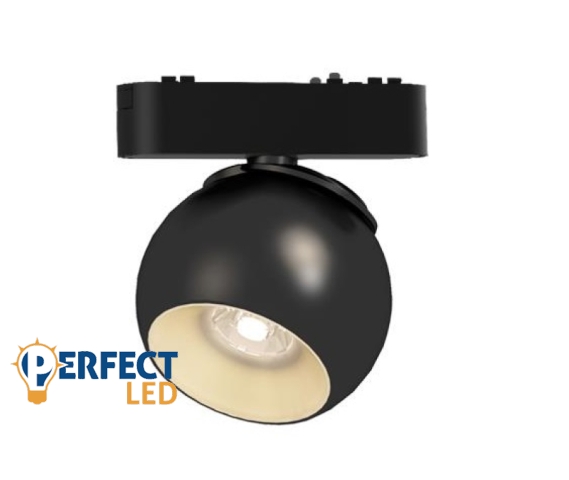 MasterLED LUXO Mars 10-W-os fekete mágneses sínes lámpa 4000K 48V