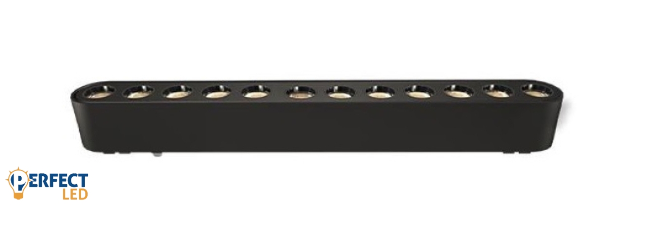 MasterLED LUXO Linea 12-W-os fekete mágneses sínes lámpa 4000K 48V
